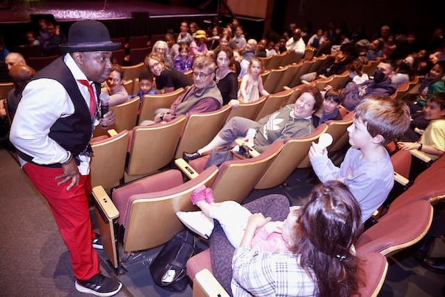 Family-friendly Indianapolis magician Jamahl Keyes performing clean comedy and magic for all ages
