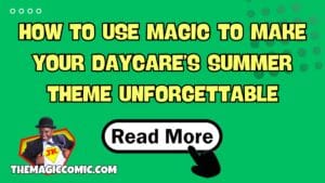 Children at an Indianapolis daycare laugh and react during a colorful summer theme magic show